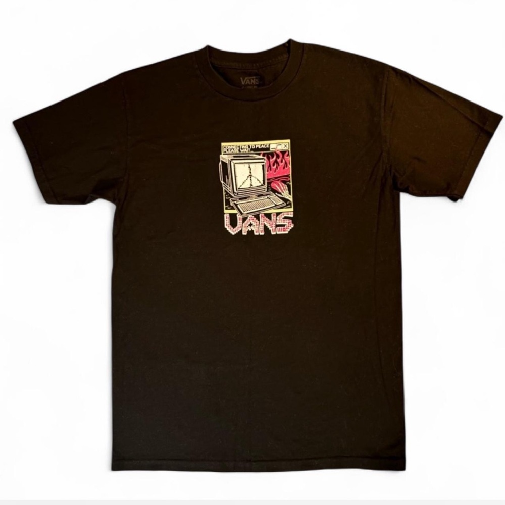 Vans Black Tee with Retro Graphic